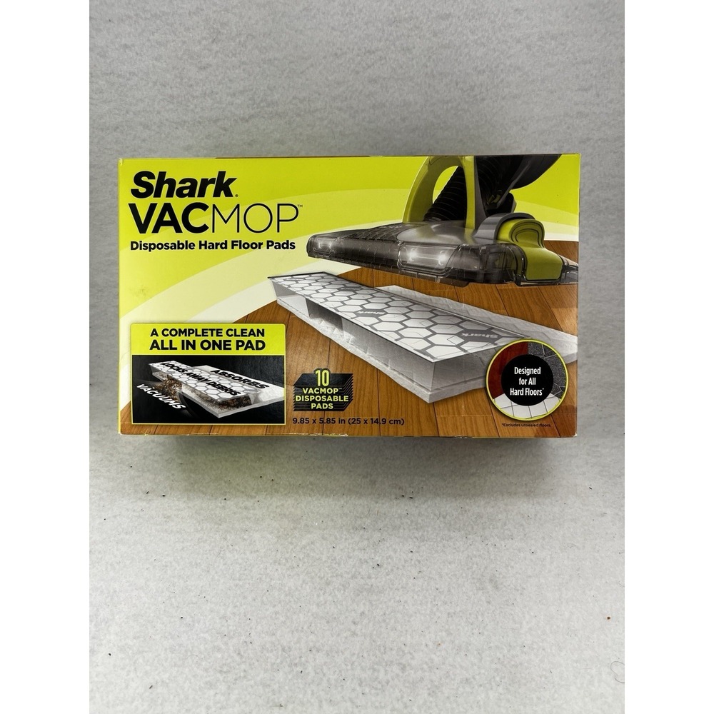 Shark VacMop Vac Mop Disposable Hard Floor Refill Pads 1‎ Box (10 Count)